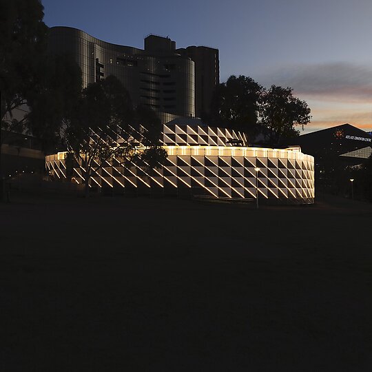 Interior photograph of Adelaide Festival Pavilion - The Summerhouse by Ross Honeysett