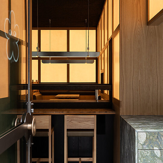 Interior photograph of Sakura Kaiten Sushi by Timothy Kaye