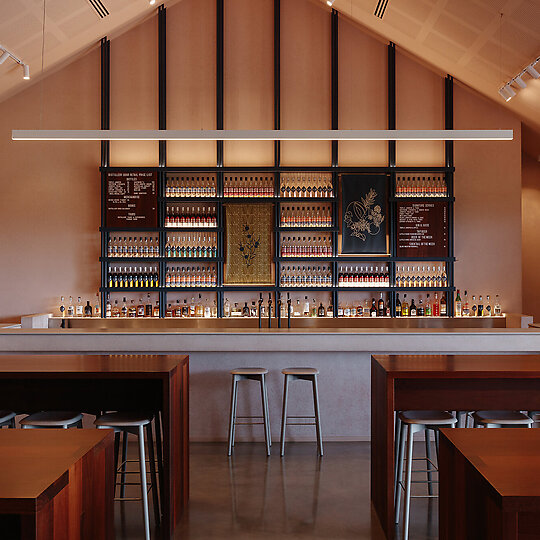 Interior photograph of Never Never Distillery by Jonathan VDK