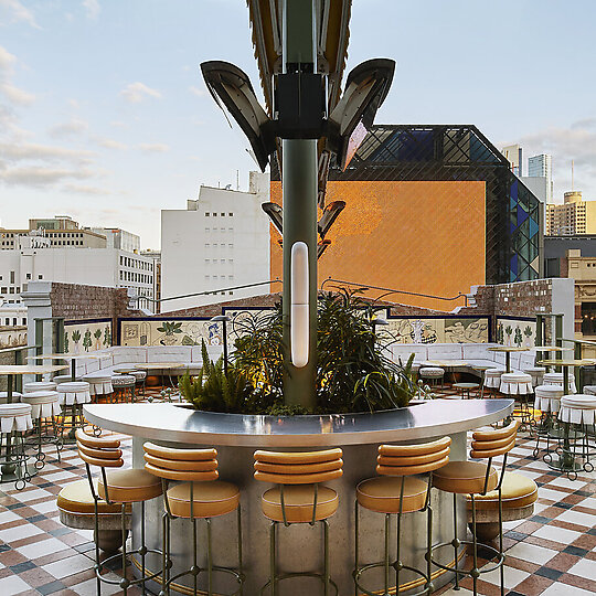 Interior photograph of HER ROOFTOP by EARL CARTER