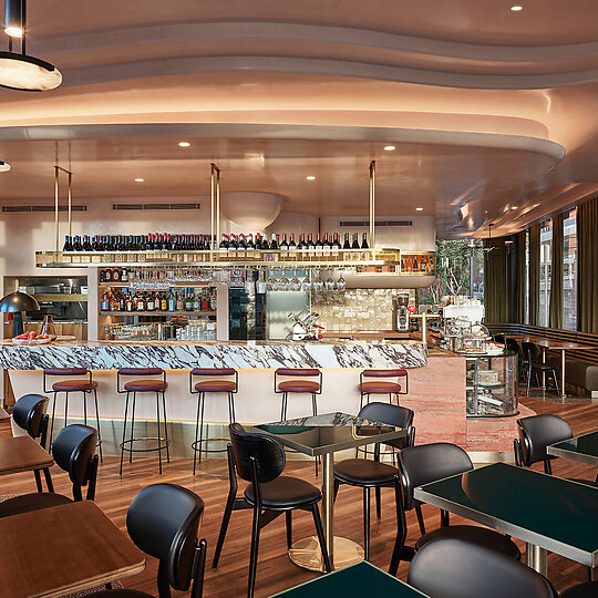 Interior photograph of Olea by Steven Woodburn