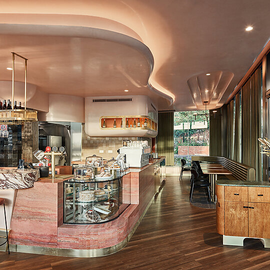 Interior photograph of Olea by Steven Woodburn
