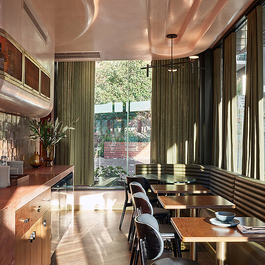 Interior photograph of Olea by Steven Woodburn