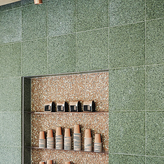 Interior photograph of First Love Coffee by Rebecca Newman