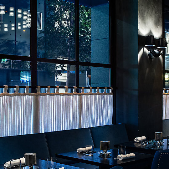Interior photograph of Grill Americano by Adrian Lander & Tom Blachford