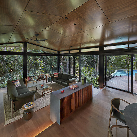 Interior photograph of Silky Oaks Lodge - Luxury Eco Retreat by George Aposolidis
