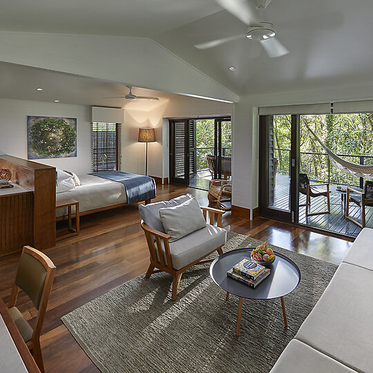 Interior photograph of Silky Oaks Lodge - Luxury Eco Retreat by George Aposolidis