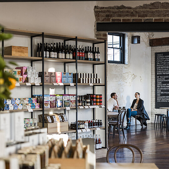 Interior photograph of Tom's Providore & Wine Bar by Ross Wallace Photography