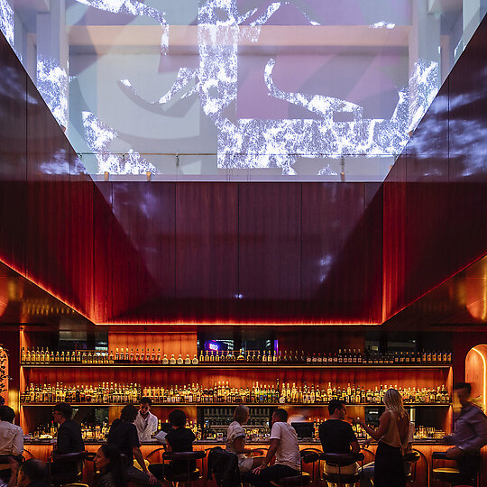 Interior photograph of Shell House by Trevor Mein