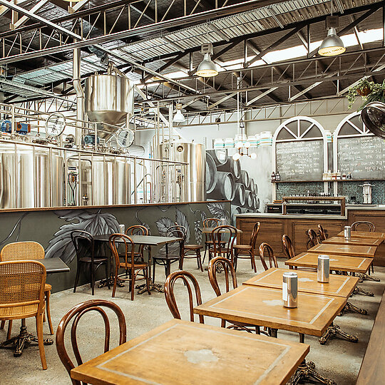 Interior photograph of King Tide Brewing by and the trees photography